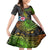 Polynesian Family Matching Puletasi Dress and Hawaiian Shirt Whales and Compass Gradient Pattern TS04 Daughter's Dress Gradient - Polynesian Pride