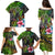 Polynesian Family Matching Puletasi Dress and Hawaiian Shirt Whales and Compass Gradient Pattern TS04 - Polynesian Pride