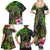 Polynesian Family Matching Summer Maxi Dress and Hawaiian Shirt Whales and Compass Gradient Pattern TS04 - Polynesian Pride