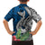 Polynesian Family Matching Puletasi Dress and Hawaiian Shirt Whale Pattern and Hibiscus Flowers TS04 - Polynesian Pride