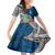 Polynesian Family Matching Puletasi Dress and Hawaiian Shirt Whale Pattern and Hibiscus Flowers TS04 Daughter's Dress Multicolor - Polynesian Pride