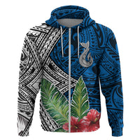 Polynesian Hoodie Whale Pattern and Hibiscus Flowers TS04 - Polynesian Pride