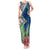 Polynesian Tank Maxi Dress Whale Pattern and Hibiscus Flowers TS04 Women Multicolor - Polynesian Pride