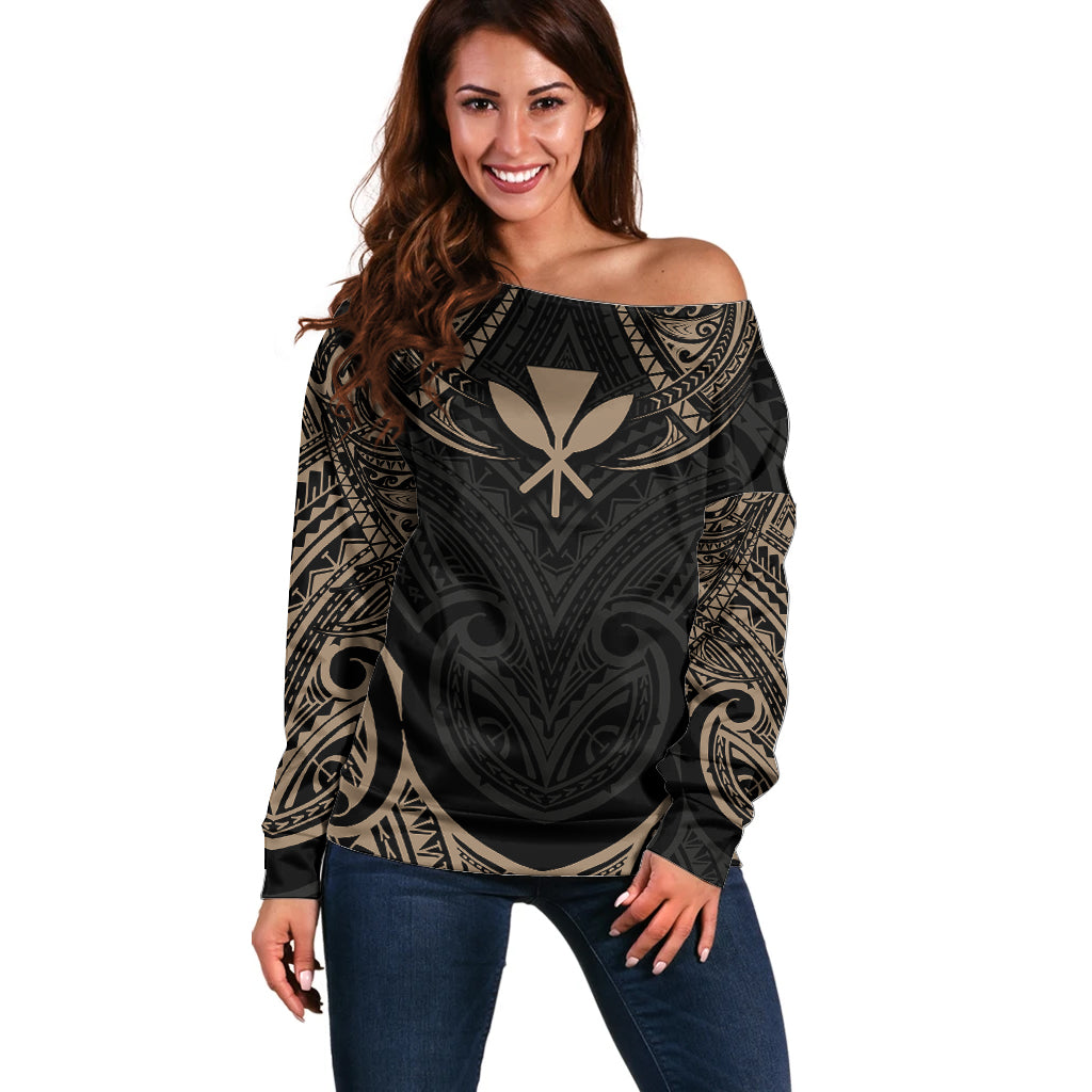 Polynesian Hawaii Tattoo Off Shoulder Sweater TS04 Women Multicolor - Polynesian Pride