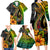 Hawaii Family Matching Long Sleeve Bodycon Dress and Hawaiian Shirt Polynesian Fish Hook and Hibiscus Flowers with Gradient Pattern TS04 - Polynesian Pride