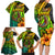 Hawaii Family Matching Long Sleeve Bodycon Dress and Hawaiian Shirt Polynesian Fish Hook and Hibiscus Flowers with Gradient Pattern TS04 - Polynesian Pride