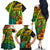 Hawaii Family Matching Off Shoulder Long Sleeve Dress and Hawaiian Shirt Polynesian Fish Hook and Hibiscus Flowers with Gradient Pattern TS04 - Polynesian Pride