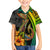 Hawaii Family Matching Off Shoulder Short Dress and Hawaiian Shirt Polynesian Fish Hook and Hibiscus Flowers with Gradient Pattern TS04 Son's Shirt Multicolor - Polynesian Pride