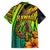 Hawaii Family Matching Puletasi Dress and Hawaiian Shirt Polynesian Fish Hook and Hibiscus Flowers with Gradient Pattern TS04 - Polynesian Pride