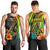 Hawaii Men Tank Top Polynesian Fish Hook and Hibiscus Flowers with Gradient Pattern TS04 - Polynesian Pride