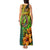 Hawaii Tank Maxi Dress Polynesian Fish Hook and Hibiscus Flowers with Gradient Pattern TS04 - Polynesian Pride