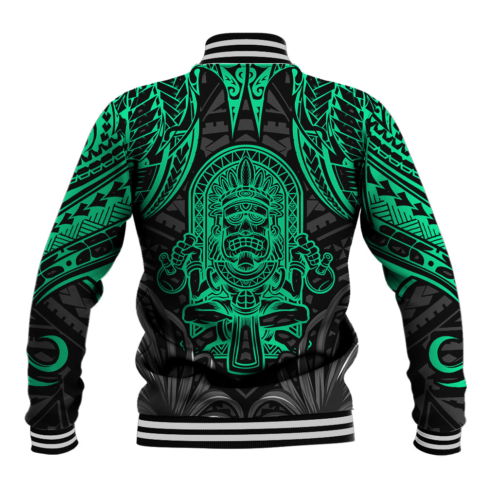 Polynesian Baseball Jacket Abstract Tiki TS04 - Polynesian Pride