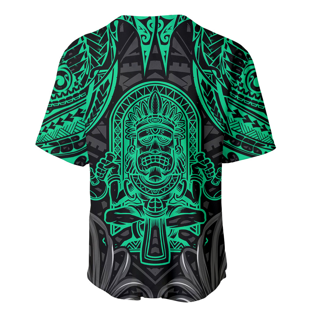 Polynesian Baseball Jersey Abstract Tiki TS04 - Polynesian Pride
