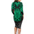 Polynesian Family Matching Long Sleeve Bodycon Dress and Hawaiian Shirt Abstract Tiki TS04 - Polynesian Pride