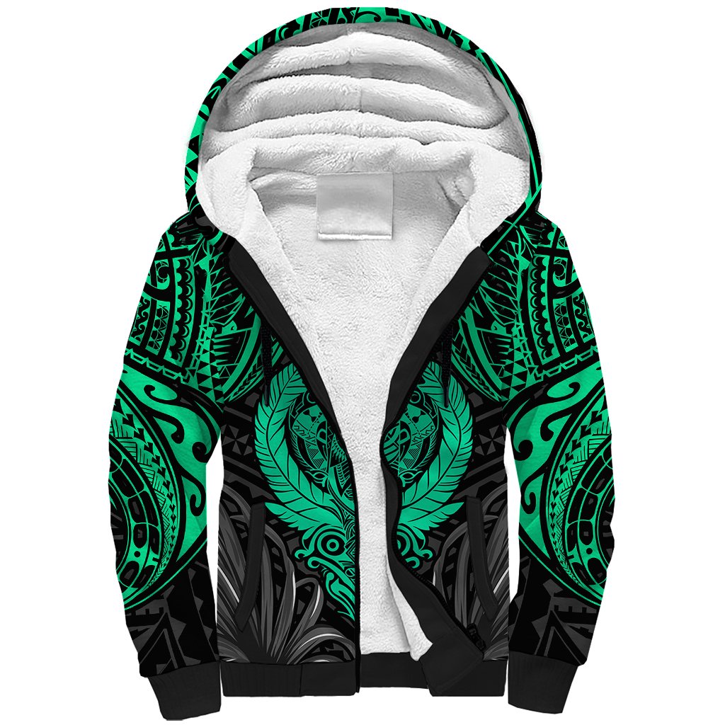 Polynesian Sherpa Hoodie Abstract Tiki TS04 Unisex Black Yellow - Polynesian Pride