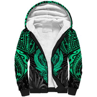 Polynesian Sherpa Hoodie Abstract Tiki TS04 Unisex Black Yellow - Polynesian Pride