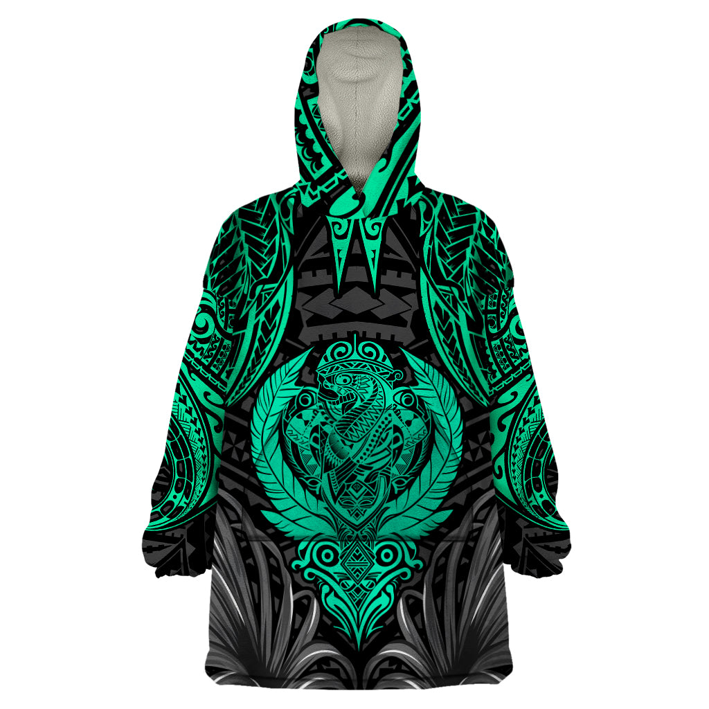 Polynesian Wearable Blanket Hoodie Abstract Tiki TS04 One Size Black Yellow - Polynesian Pride