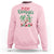 Mele Kalikimaka Santa Climb Palm Tree Hawaiian Christmas Sweatshirt TS09 Light Pink - Polynesian Pride