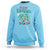 Mele Kalikimaka Santa Climb Palm Tree Hawaiian Christmas Sweatshirt TS09 Sky - Polynesian Pride