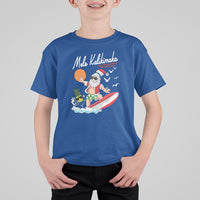 Mele Kalikimaka Surfing Santa Vintage Hawaiian Christmas T Shirt For Kid TS09 Royal Blue - Polynesian Pride
