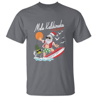 Mele Kalikimaka Surfing Santa Vintage Hawaiian Christmas T Shirt TS09 Charcoal - Polynesian Pride
