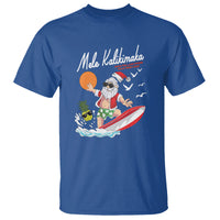 Mele Kalikimaka Surfing Santa Vintage Hawaiian Christmas T Shirt TS09 Royal Blue - Polynesian Pride