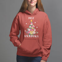 Mele Kalikimaka Hawaiian Christmas Tree Tropical Flower Hoodie TS09 Red - Polynesian Pride