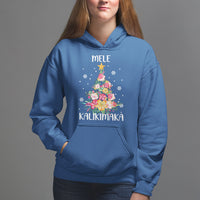 Mele Kalikimaka Hawaiian Christmas Tree Tropical Flower Hoodie TS09 Royal Blue - Polynesian Pride