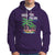 Christmas In Hawaii Hoodie Deck the Palms Firework Merry Christmas Flamingo TS09 Purple - Polynesian Pride