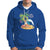 Christmas In Hawaii Hoodie Palm Tree Firework Santa At Beach Drinking Coconut TS09 Royal Blue - Polynesian Pride
