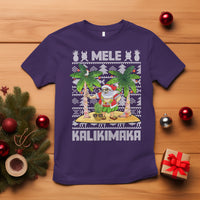 Mele Kalikimaka Santa Hawaiian Christmas Hula Dance T Shirt TS09 Purple - Polynesian Pride
