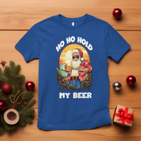 Christmas In Hawaii T Shirt Ho Ho Hold My Beer Cool Santa Sunglass TS09 Royal Blue - Polynesian Pride