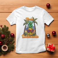 Mele Kalikimaka Christmas In Hawaii Xmas Light Pineapple T Shirt TS09 White - Polynesian Pride
