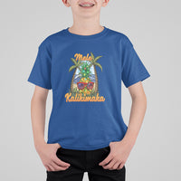 Mele Kalikimaka Christmas In Hawaii Xmas Light Pineapple T Shirt For Kid TS09 Royal Blue - Polynesian Pride