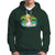 Christmas In Hawaii Hoodie Hawaiian Snowman Xmas Palm Tree At The Beach TS09 Dark Forest Green - Polynesian Pride