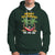 Christmas In Hawaii Hoodie Meowy Kalikimaka Cat Chillin' Ho Ho Ho Xmas Palm Tree TS09 Dark Forest Green - Polynesian Pride