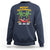 Christmas In Hawaii Sweatshirt Meowy Kalikimaka Cat Chillin' Ho Ho Ho Xmas Palm Tree TS09 Navy - Polynesian Pride