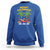Christmas In Hawaii Sweatshirt Meowy Kalikimaka Cat Chillin' Ho Ho Ho Xmas Palm Tree TS09 Royal Blue - Polynesian Pride