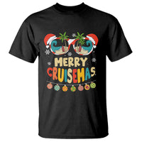 Merry Cruisemas Hawaiian Christmas Palm Tree Sunglass T Shirt TS09 Black - Polynesian Pride