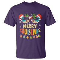 Merry Cruisemas Hawaiian Christmas Palm Tree Sunglass T Shirt TS09 Purple - Polynesian Pride