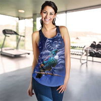 Tui Bird Matariki Galaxy Women Racerback Tank Koru Silver Fern Aotearoa LT9 - Polynesian Pride