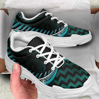 Turquoise Matariki New Zealand Chunky Sneakers Maori Poutama Galaxy Vibes