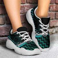 Turquoise Matariki New Zealand Chunky Sneakers Maori Poutama Galaxy Vibes