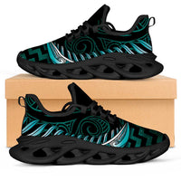 Turquoise Matariki New Zealand Clunky Sneakers Maori Poutama Galaxy Vibes LT14 Turquoise - Polynesian Pride