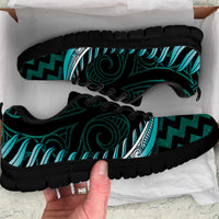 Turquoise Matariki New Zealand Sneakers Maori Poutama Galaxy Vibes LT14 Turquoise - Polynesian Pride