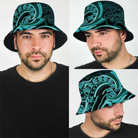 Turquoise New Zealand Mangopare Bucket Hat Aotearoa Maori Koru Style LT14