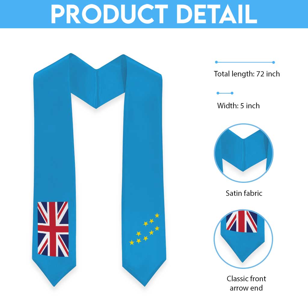 Tuvalu Graduation Stole Flag Style