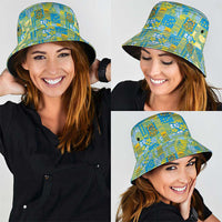 Tuvalu Manuia te Kilisimasi Bucket Hat Pacific Patchwork Xmas Vibes - Polynesian Pride