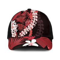 Ulaula Aloha Hawaii Lei Baseball Net Cap Tropical Flowers Elegant Vibe - Polynesian Pride