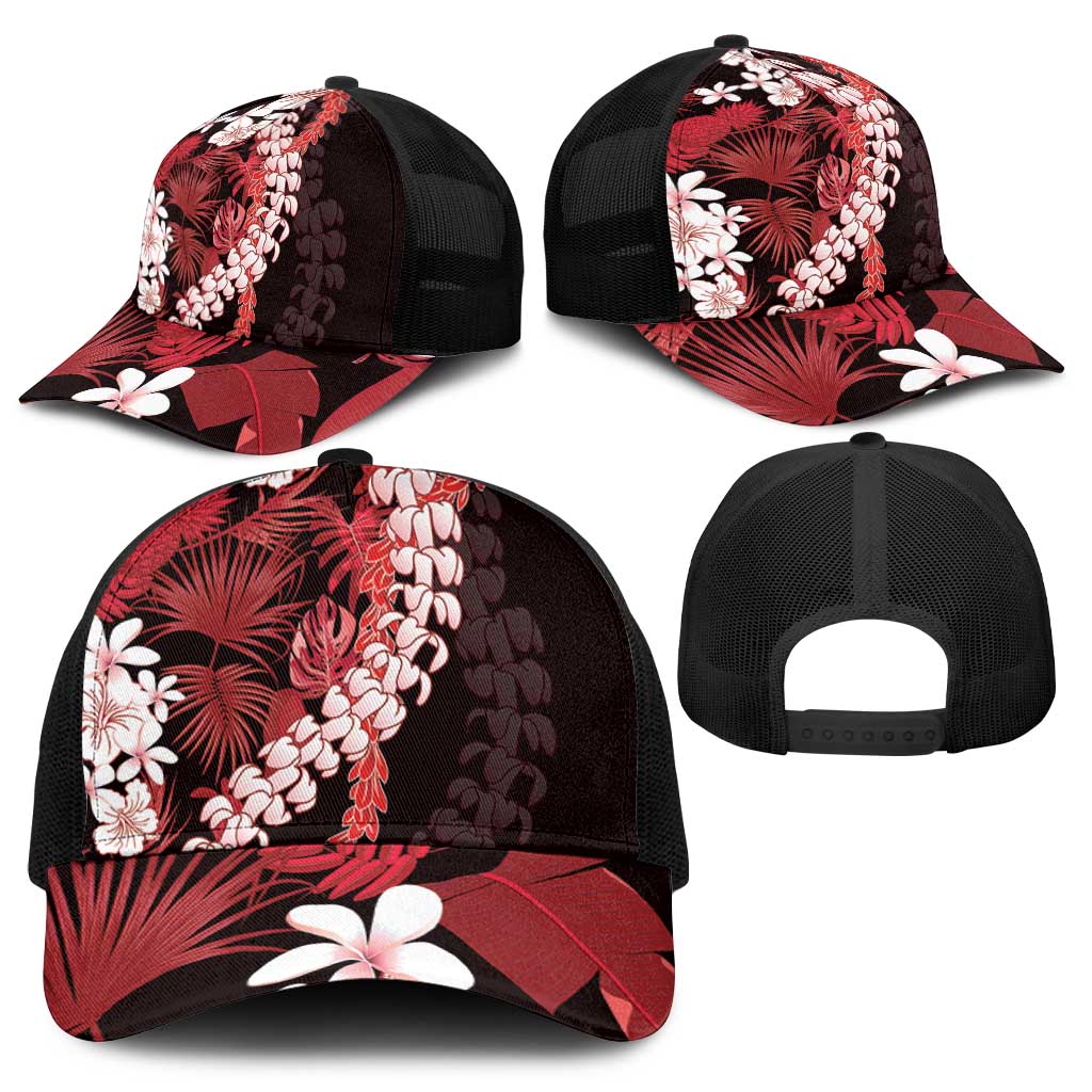 Ulaula Aloha Hawaii Lei Baseball Net Cap Tropical Flowers Elegant Vibe - Polynesian Pride